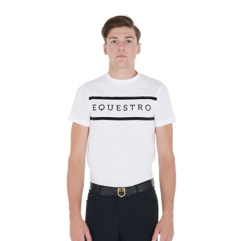 SLIM FIT MEN'S T-SHIRT WITH CONTRAST WRITING