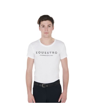 SLIM FIT MEN'S T-SHIRT WITH EQUESTRO WRITING