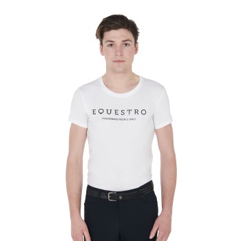 SLIM FIT MEN'S T-SHIRT WITH EQUESTRO WRITING