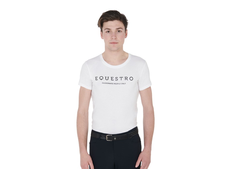 SLIM FIT MEN'S T-SHIRT WITH EQUESTRO WRITING