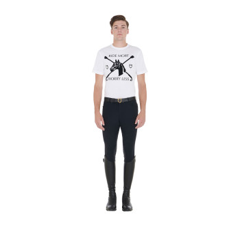 SLIM FIT MEN'S T-SHIRT WITH EQUESTRIAN PRINT promo