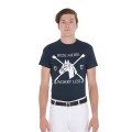 SLIM FIT MEN'S T-SHIRT WITH EQUESTRIAN PRINT