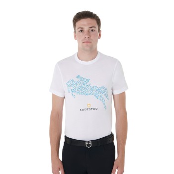 SLIM FIT MEN'S T-SHIRT WITH JUMP PRINT