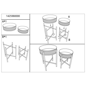 PAIR OF FUJI TABLES