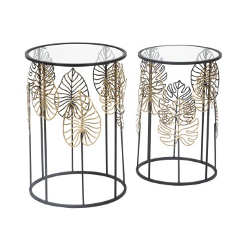 COUPLE GLAM LEAF TABLES