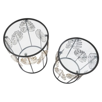 COUPLE GLAM LEAF TABLES