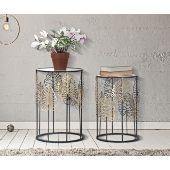 COUPLE GLAM LEAF TABLES