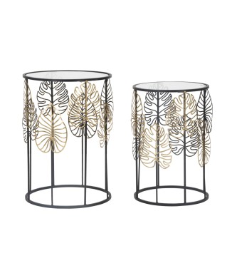 COUPLE GLAM LEAF TABLES