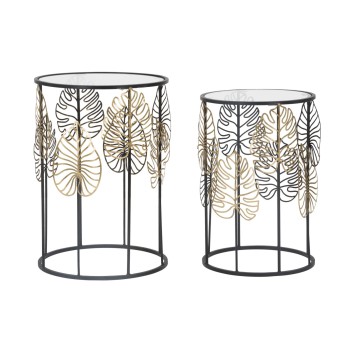 COUPLE GLAM LEAF TABLES