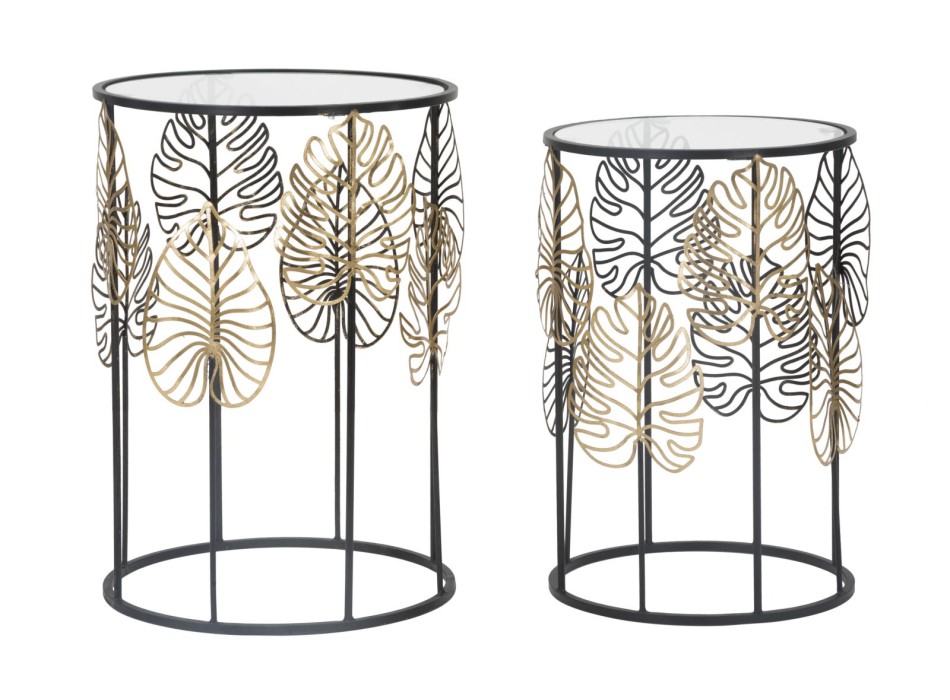 COUPLE GLAM LEAF TABLES