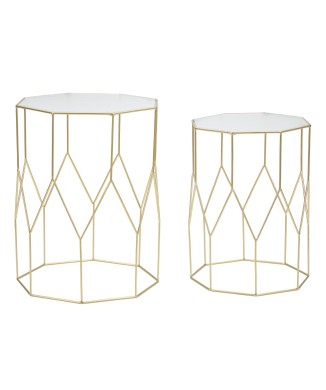 NEW GLASS COUPLE TABLES