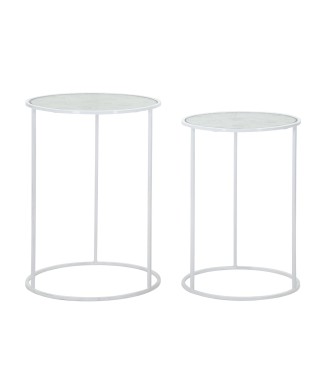 WHITE HARTS COFFEE TABLES, PAIR