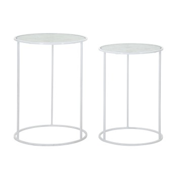 WHITE HARTS COFFEE TABLES, PAIR