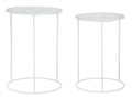 WHITE HEART COFFEE TABLES, PAIR