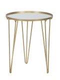 GLAM GOLD/MIRROR COFFEE TABLE Ø 40X49