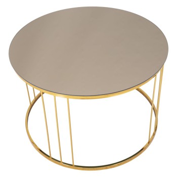 SIMPLE BRONZE MIRROR COFFEE TABLE