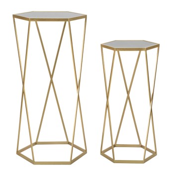 PAIR OF HEXAGONAL TABLE