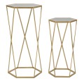 PAIR OF HEXAGONAL TABLE