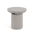 Taimi round outdoor coffee table in concrete Ø 50