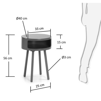 Tavolino Kurb B Ø 40 cm