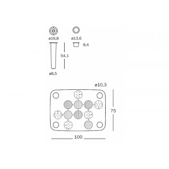 LITTLE FLARE TABLE MT72 + MT60 MAGIS ME TOO