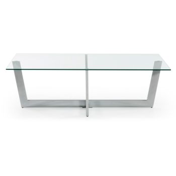 Plam coffee table 120 x 70 cm Fume gray black glass