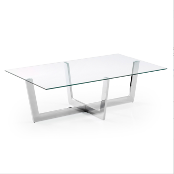 Plam coffee table 120 x 70 cm Fume gray black glass