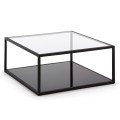 Blackhill square coffee table 80 x 80 cm transparent black glass