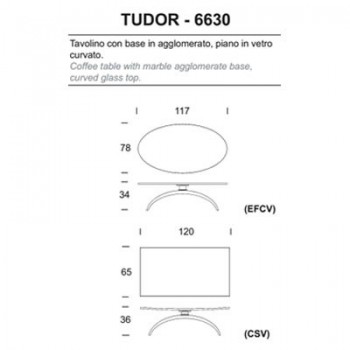 TUDOR TABLE 6630 TONIN HOME