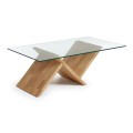 Waley coffee table 120 x 70 cm clear glass