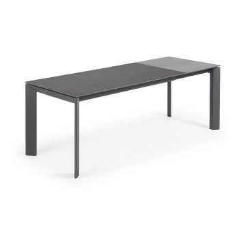 Axis extendable table in Vulcano porcelain 220cm