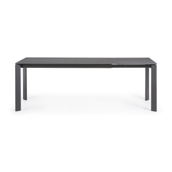 Axis extendable table in Vulcano porcelain 220cm