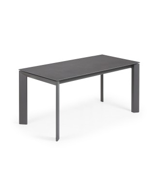 Axis extendable table in Vulcano porcelain 220cm