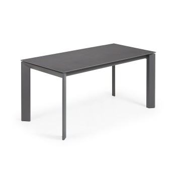 Axis extendable table in Vulcano porcelain 220cm