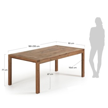 Briva extendable table in oak veneer