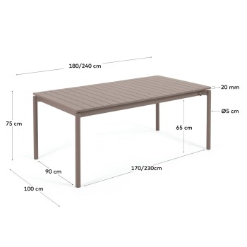 Zaltana outdoor extendable table in aluminiumZaltana exterior in aluminium