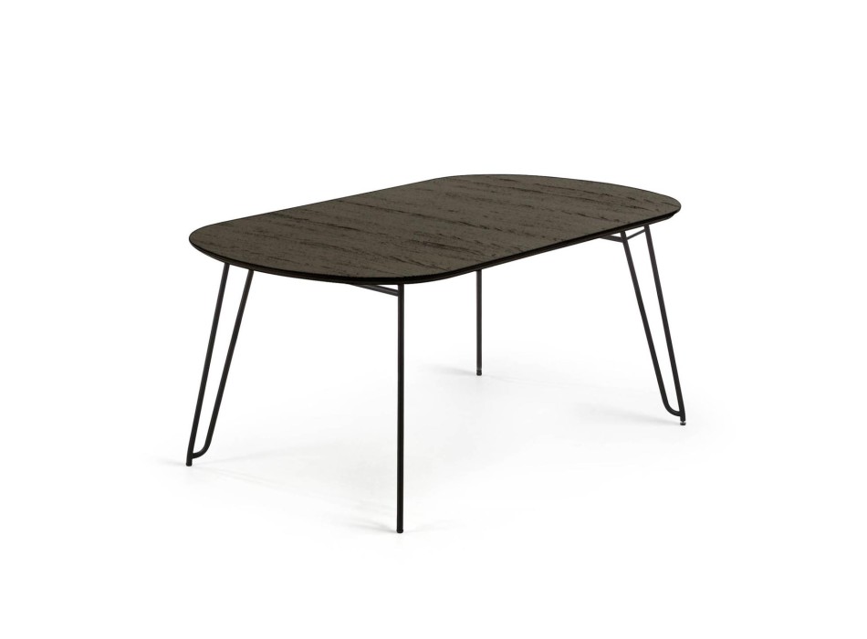 Tavolo allungabile Milian 140 (220) x 90 cm(220) x 90 cm metallo nero leg