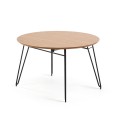 Novac Ø 120 (200) cm extendable table in oak veneer