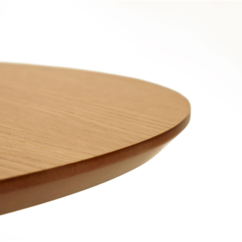 Oqui extendable table in oak veneer Ø160