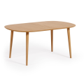 Oqui extendable table in oak veneer Ø160