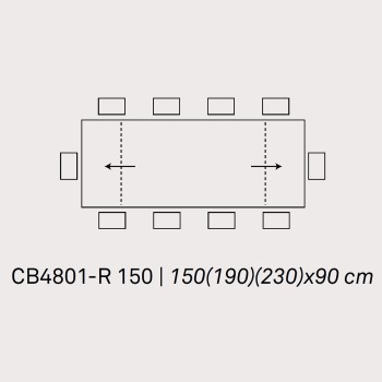 CONNUBIA WINGS CB4801-R 150 EXTENDING TABLE