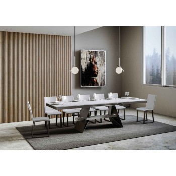 Baita Evolution table - Extendable table 90x160/264 cm Baita Evolution White Ash Anthracite frame