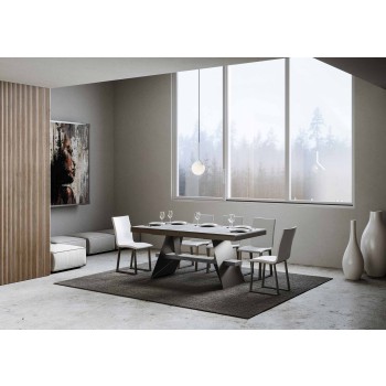 Baita Evolution table - Extendable table 90x160/264 cm Baita Evolution White Ash Anthracite frame