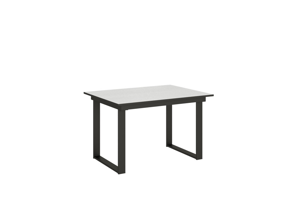 Bandos Table - Extendable table 90x120/180 cm Bandos White Ash Anthracite frame