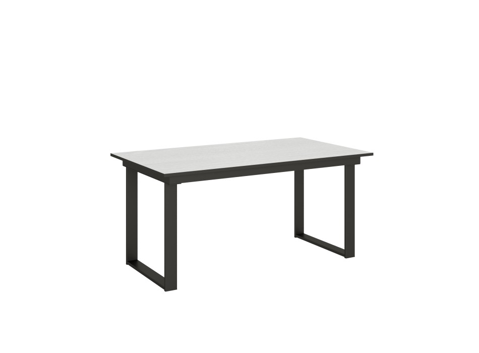 Bandos table - Extendable table 90x160/220 cm Bandos White Ash Anthracite frame