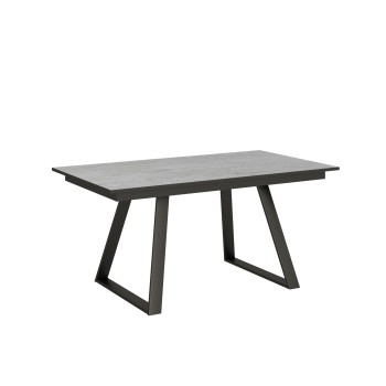 Bernadette table - Extendable table 90x160/220 cm Bernadette White Ash Anthracite frame