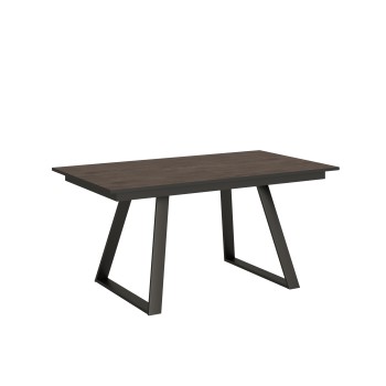 Bernadette table - Extendable table 90x160/220 cm Bernadette White Ash Anthracite frame