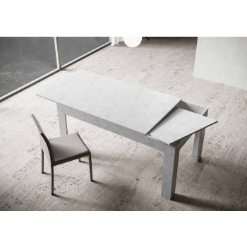 Bibi Table - Extendable table 90x120/180 cm Bibi Spatolato White