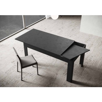 Bibi Table - Extendable table 90x120/180 cm Bibi Spatolato White