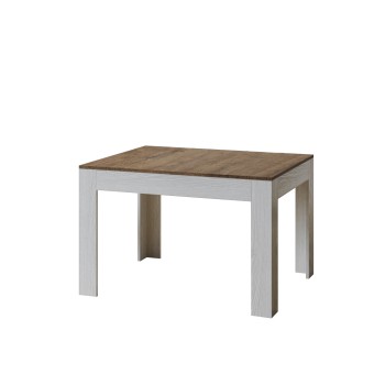 Bibi Table - Extendable table 90x120/180 cm Bibi Mix Spatolato White top - Spatolato Anthracite base